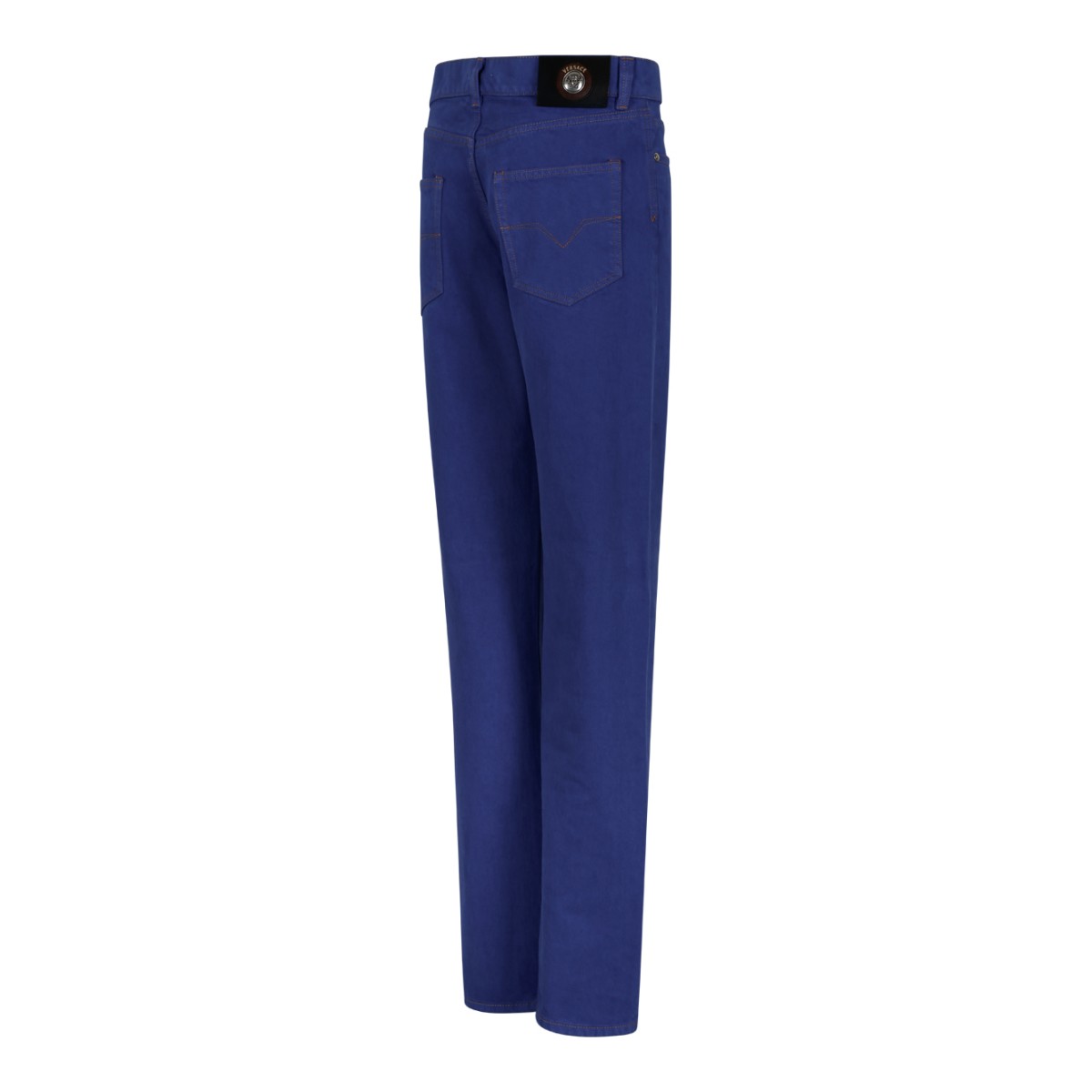 Versace Blue Straight-Leg Denim Jeans.