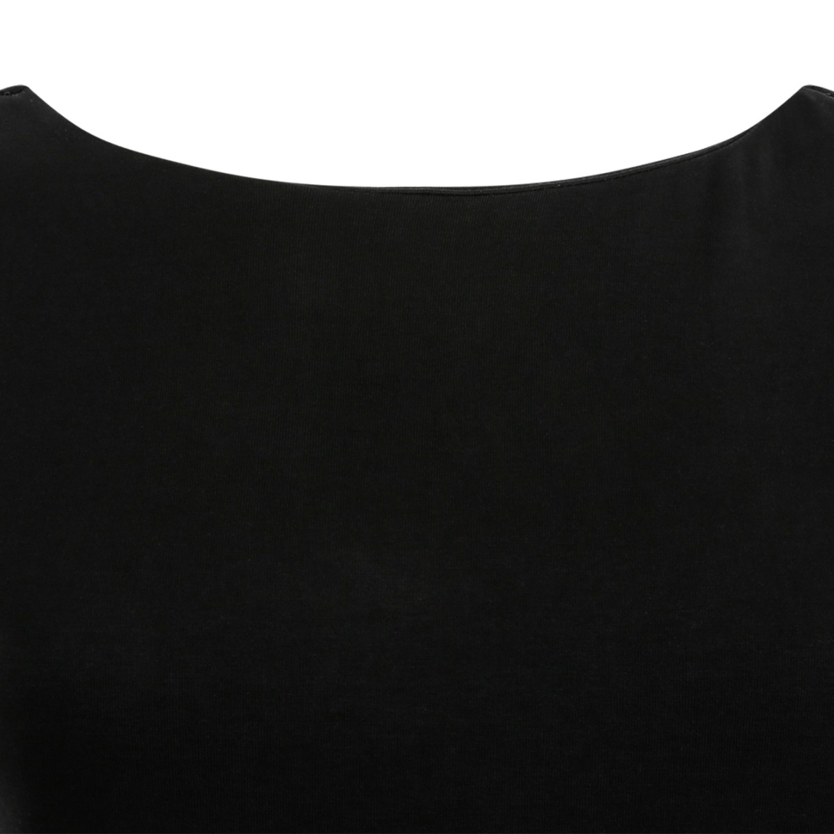 Max Mara Black Sleeveless Knit Midi Dress.