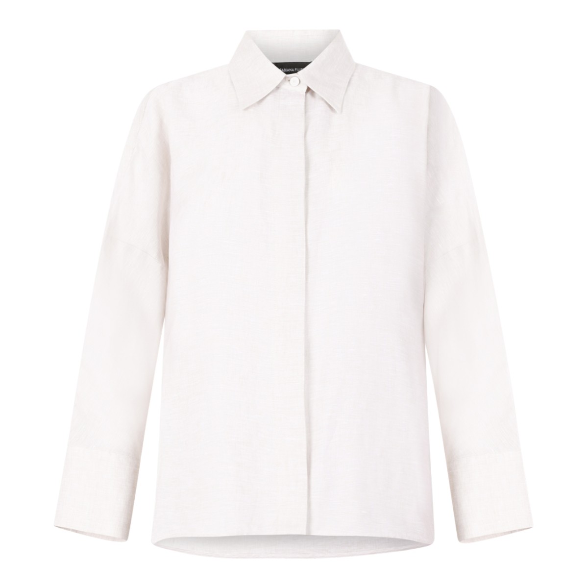 Fabiana Filippi White Minimalist Button-Up Shirt.