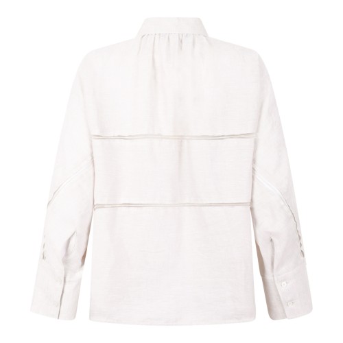 Fabiana Filippi White Minimalist Button-Up Shirt. 2