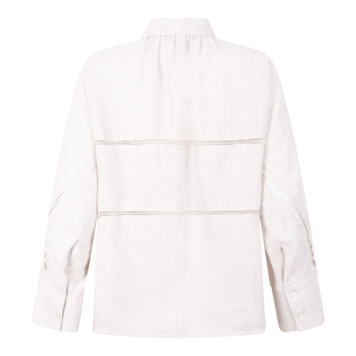 Fabiana Filippi White Minimalist Button-Up Shirt.