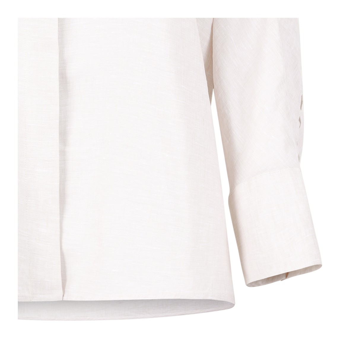 Fabiana Filippi White Minimalist Button-Up Shirt.