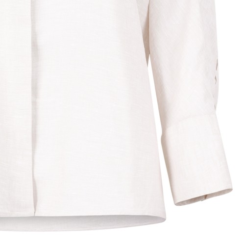 Fabiana Filippi White Minimalist Button-Up Shirt.