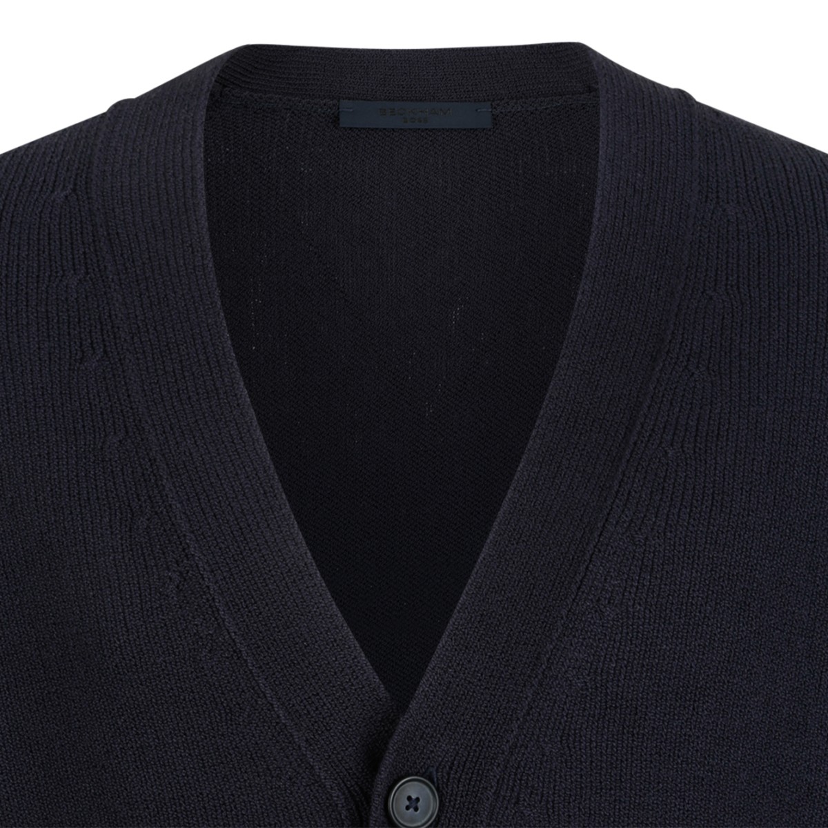 Boss x David Beckham Navy Knit Cardigan.