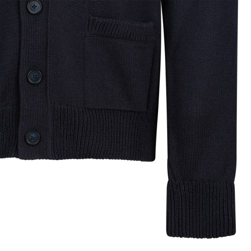 Boss x David Beckham Navy Knit Cardigan.