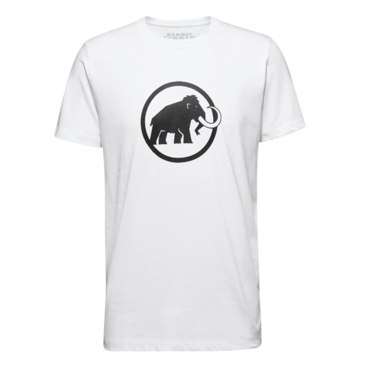Mammut White Cotton T-Shirt with Iconic Logo. 