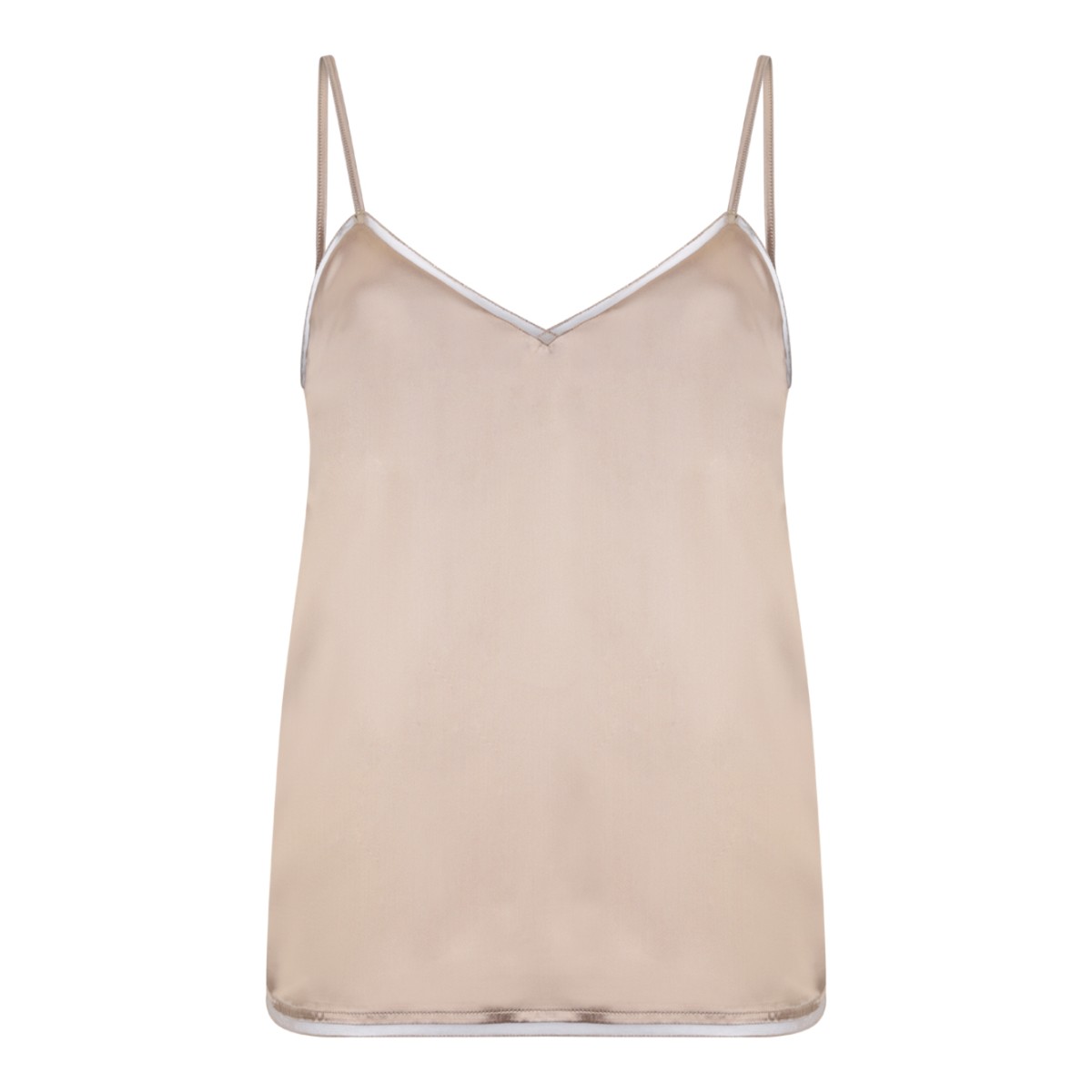 Fabiana Filippi Gold Satin Camisole Top.