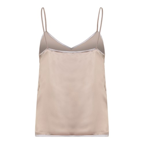 Fabiana Filippi Gold Satin Camisole Top. 2