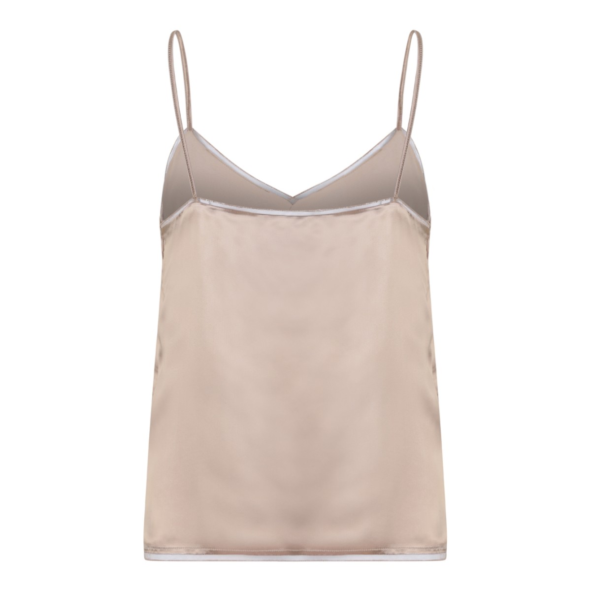 Fabiana Filippi Gold Satin Camisole Top.