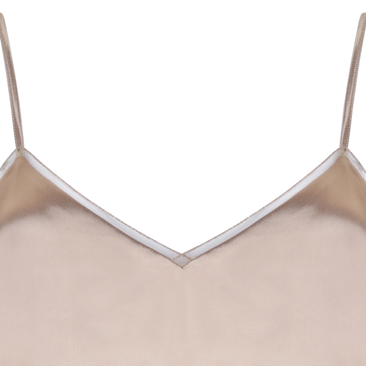 Fabiana Filippi Gold Satin Camisole Top.
