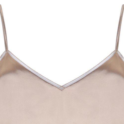 Fabiana Filippi Gold Satin Camisole Top.