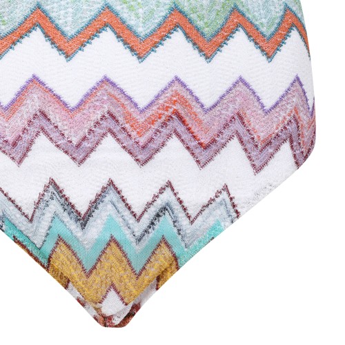 Merci Multicolor Zigzag Halterneck Swimsuit.