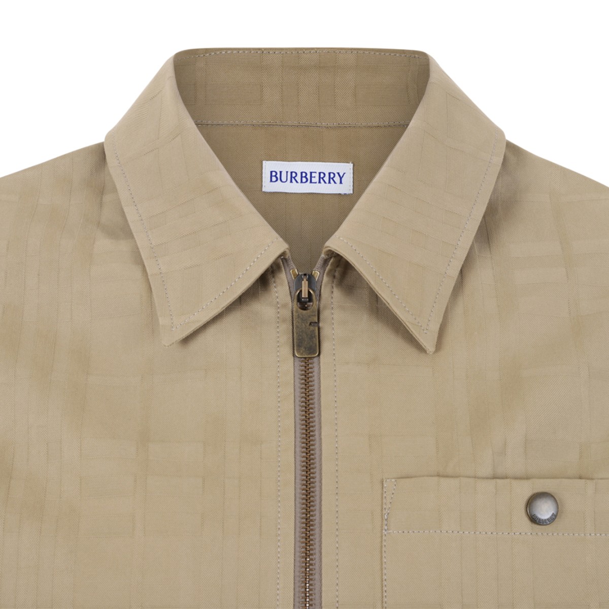 Burberry Beige Lightweight Zip Jacket.  