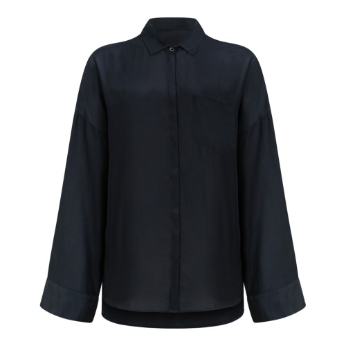 Nine In The Morning Dark Grey Minimal Shirt Jacket.