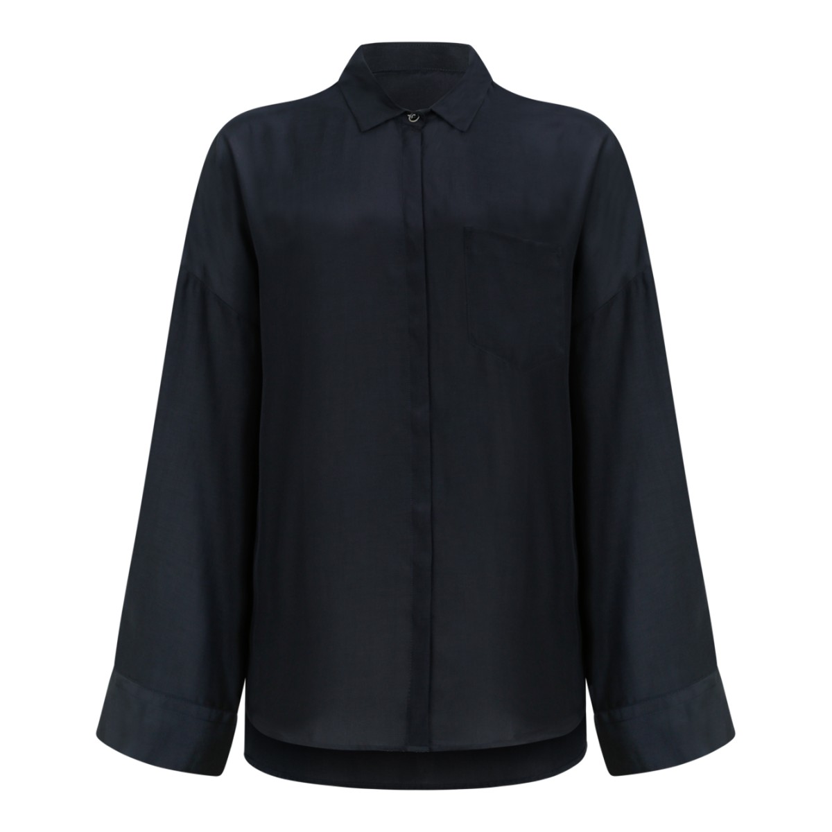 Nine In The Morning Dark Grey Minimal Shirt Jacket.