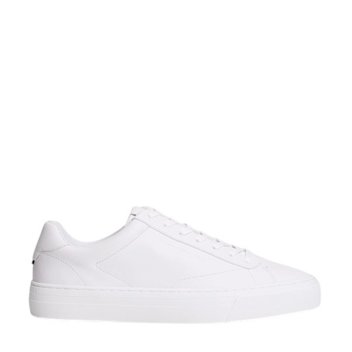 Tommy Hilfiger White Minimal Leather Sneakers.