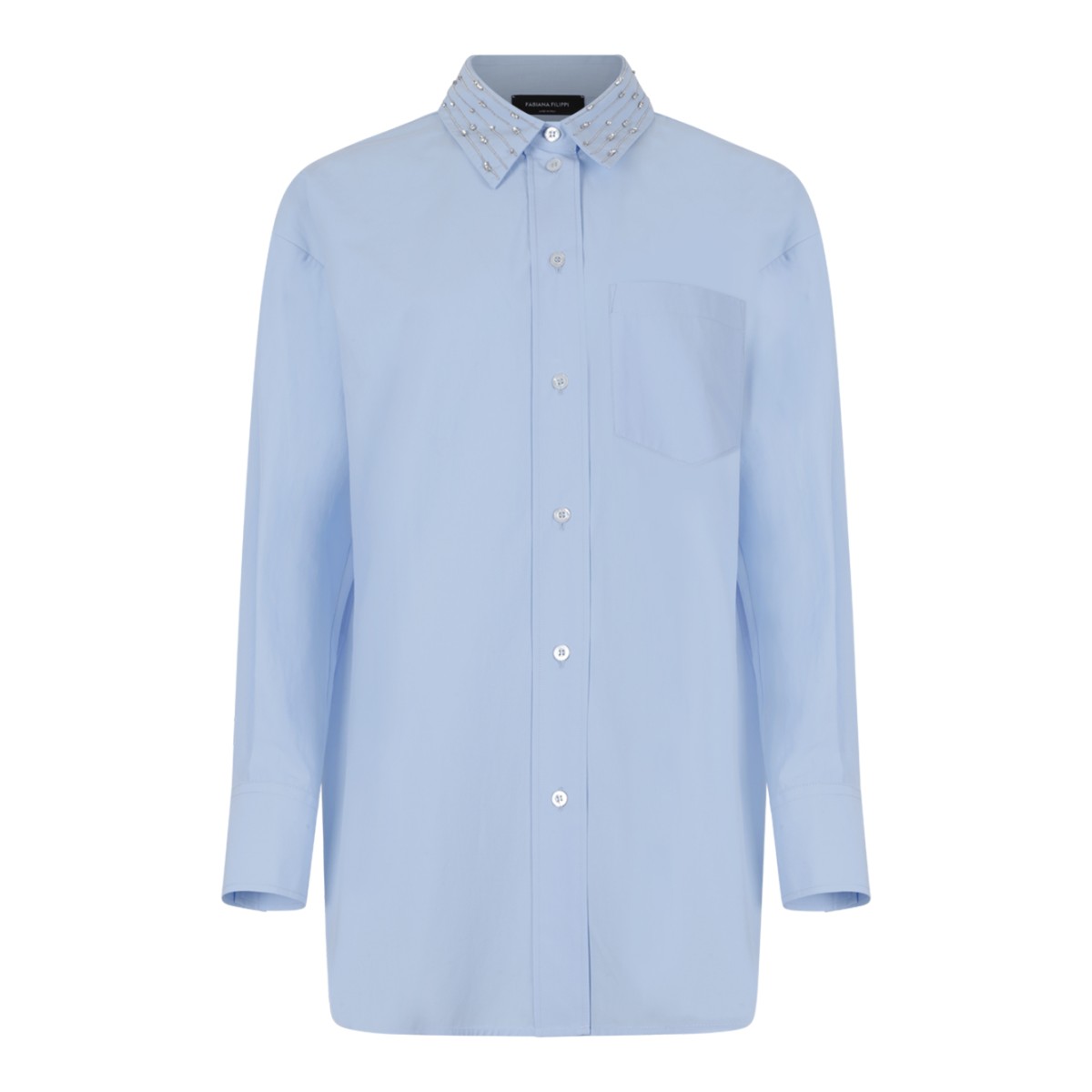 Fabiana Filippi Light Blue Cotton Shirt.
