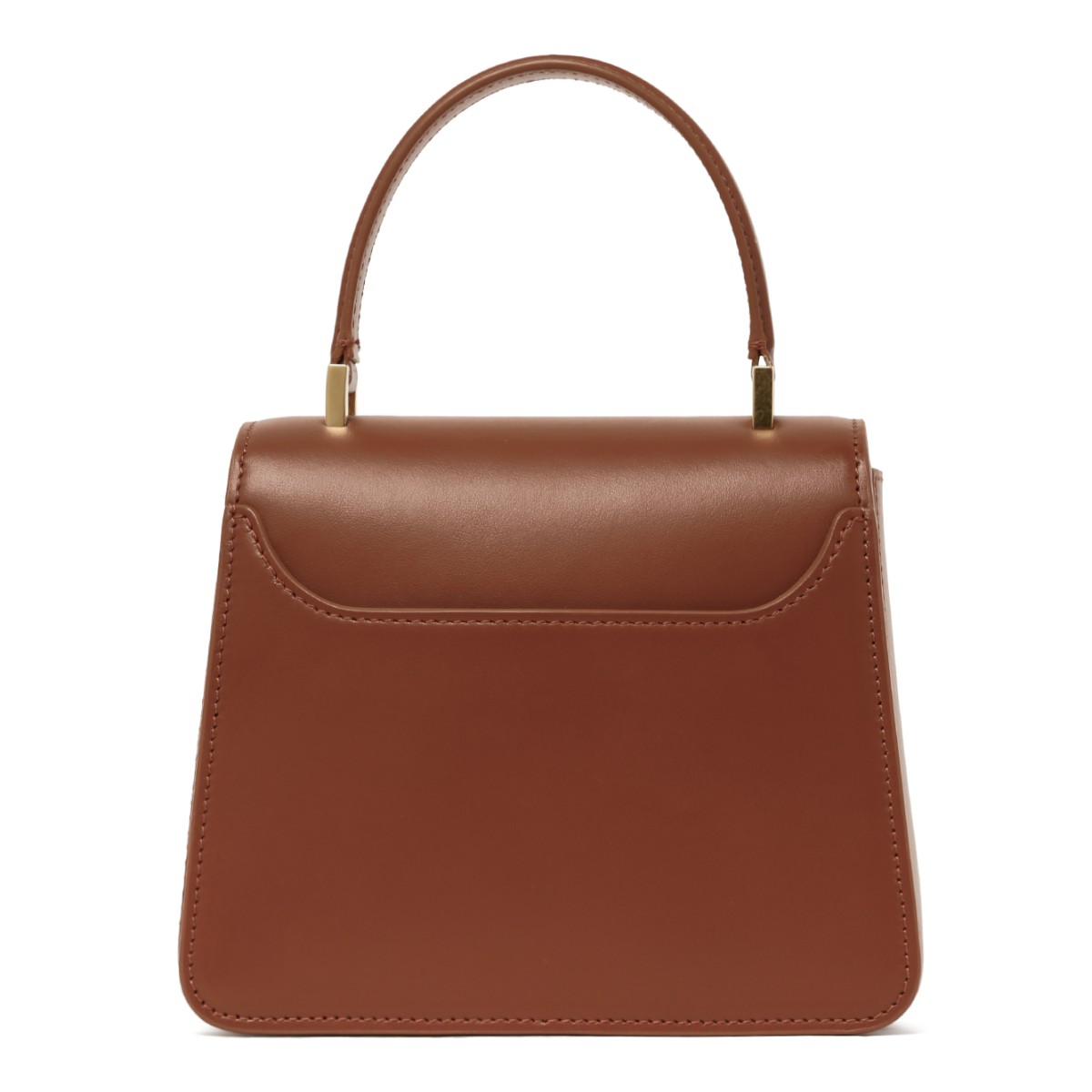 Lanvin Brown Leather Top-Handle Bag.  