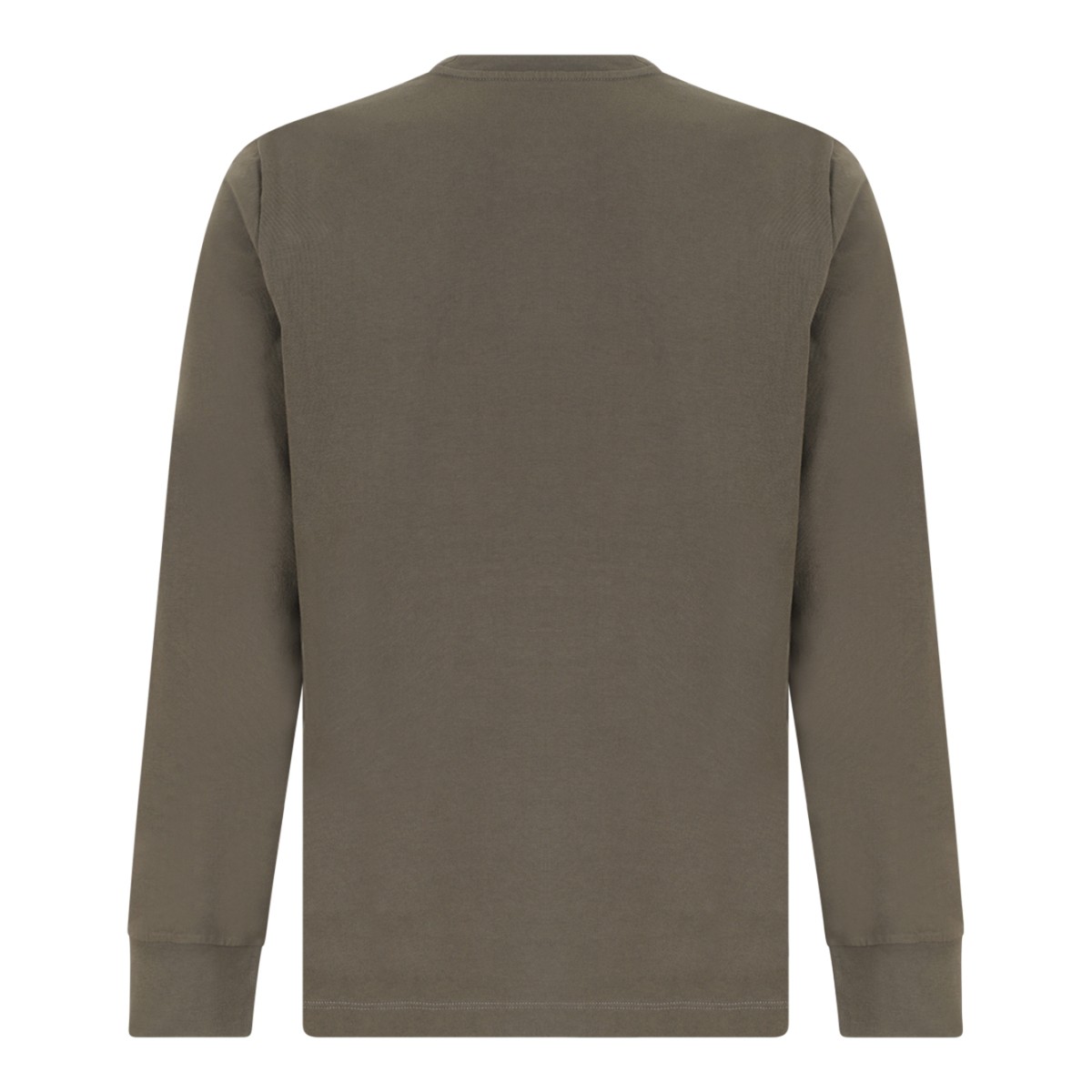 Moncler Khaki Cotton Logo Sweatshirt. 