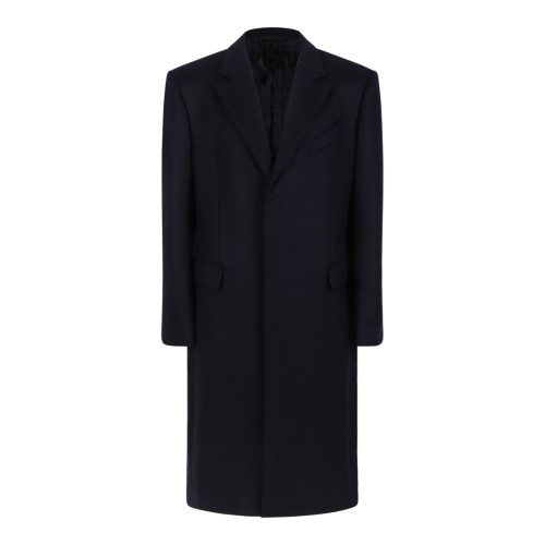 Givenchy Navy Tailored Wool Overcoat. 