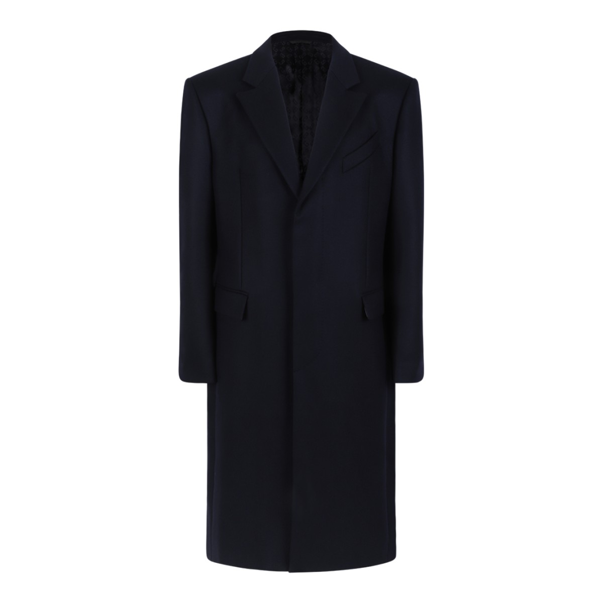 Givenchy Navy Tailored Wool Overcoat. 