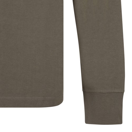 Moncler Khaki Cotton Logo Sweatshirt. 