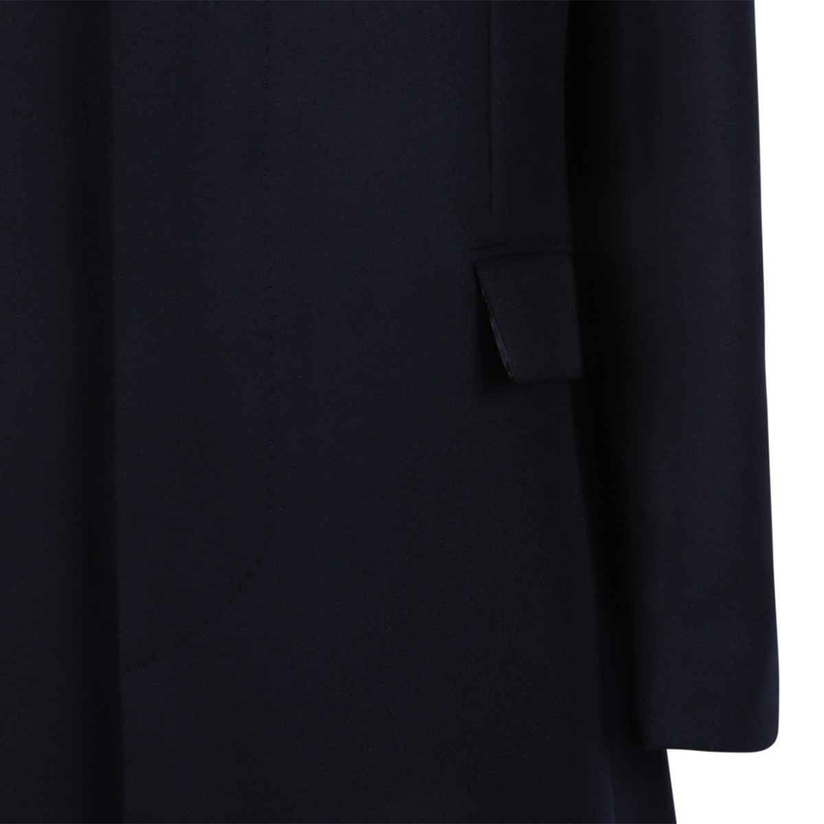 Givenchy Navy Tailored Wool Overcoat. 