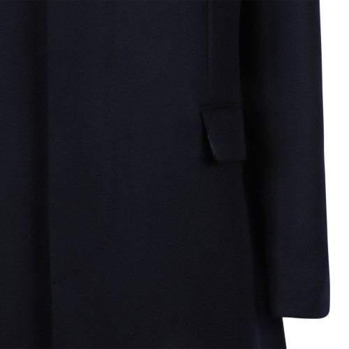 Givenchy Navy Tailored Wool Overcoat. 