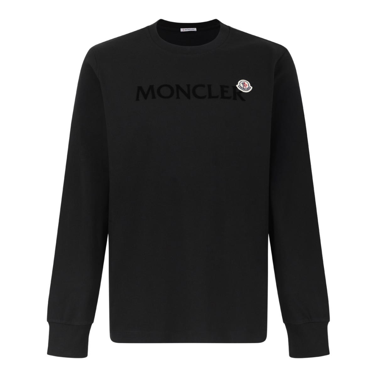 Moncler Black Cotton Logo Sweatshirt. 