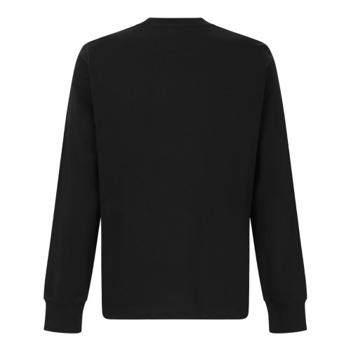 Moncler Black Cotton Logo Sweatshirt.  2