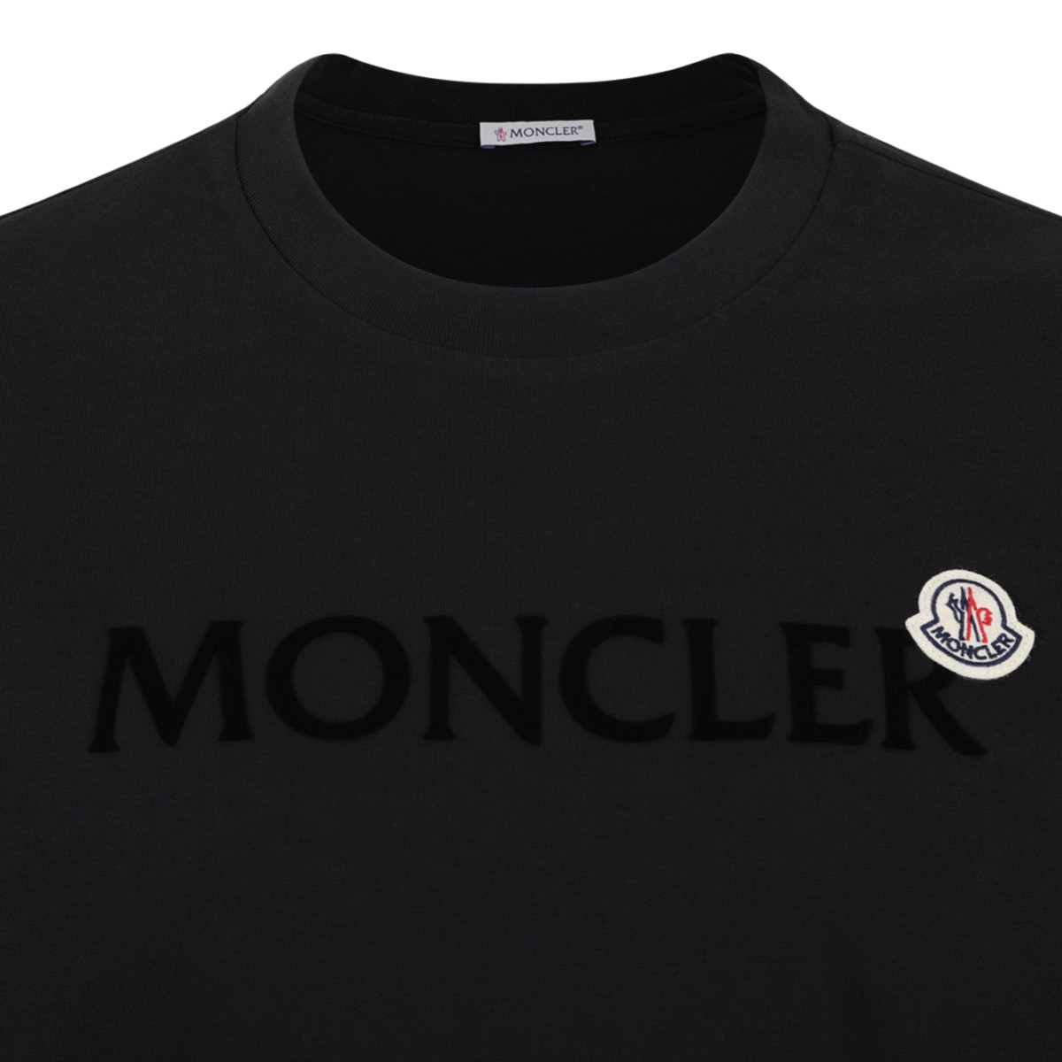 Moncler Black Cotton Logo Sweatshirt. 