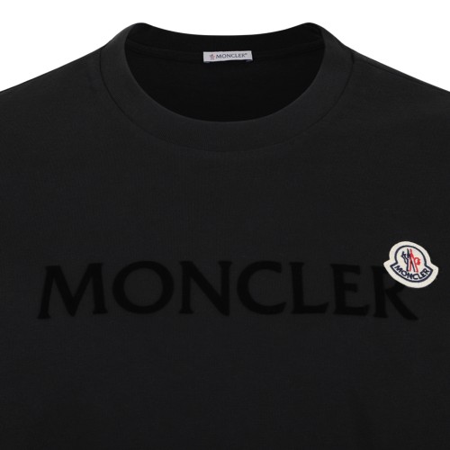 Moncler Black Cotton Logo Sweatshirt. 