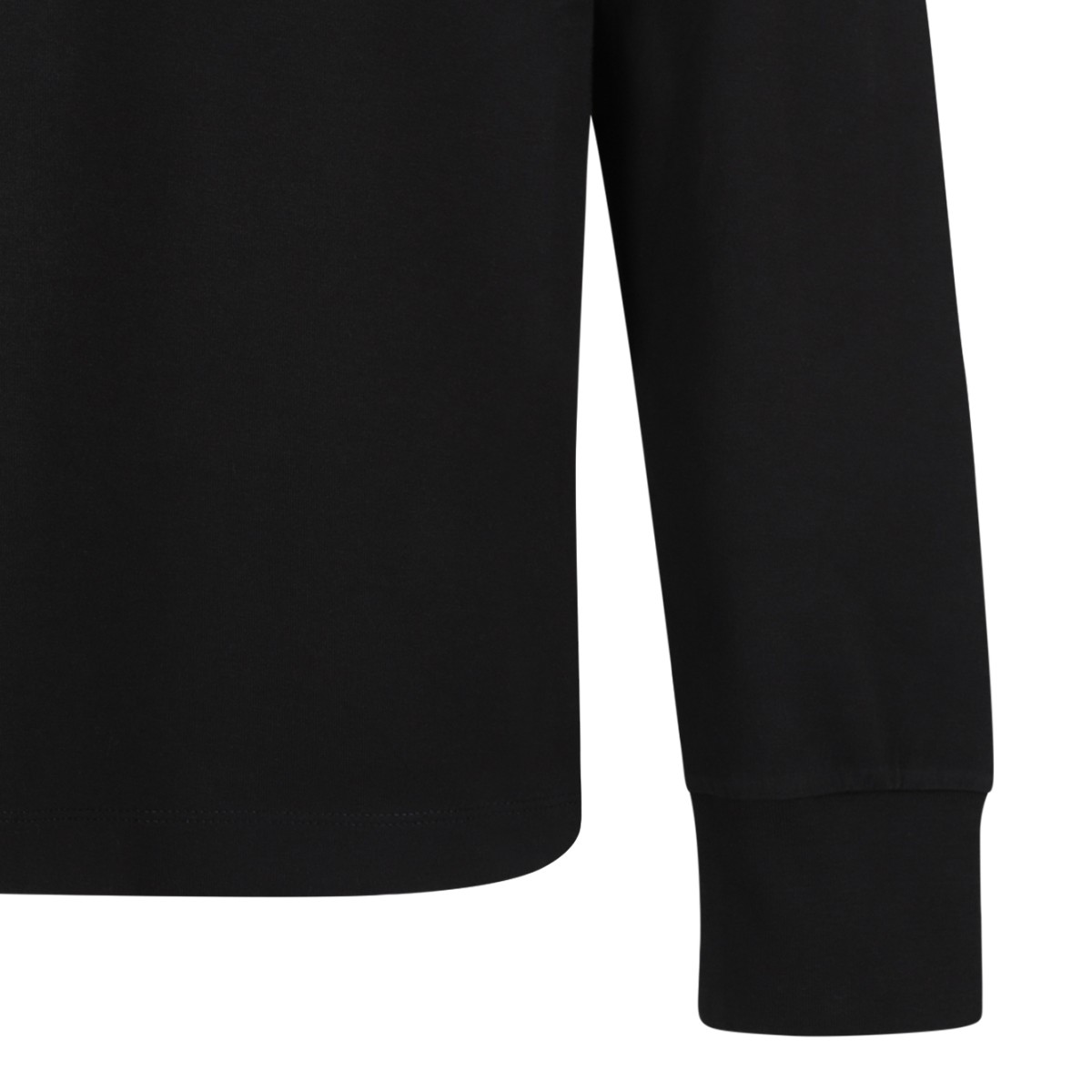 Moncler Black Cotton Logo Sweatshirt. 