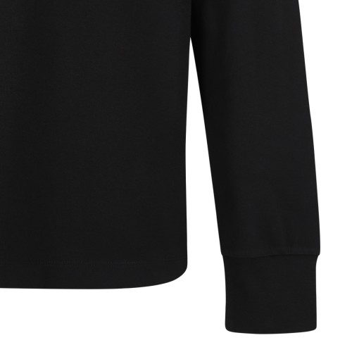 Moncler Black Cotton Logo Sweatshirt. 