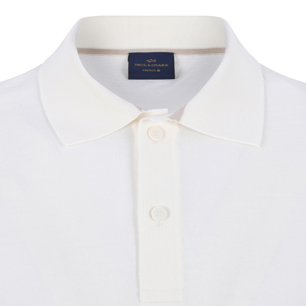 Paul & Shark Beige Cotton Polo Shirt.