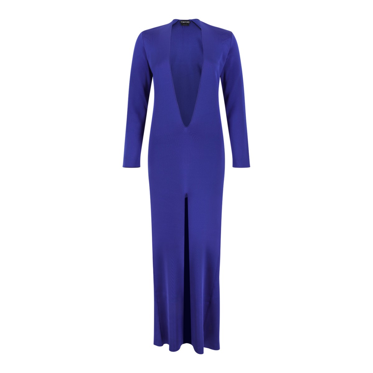 Tom Ford Purple Deep V-Neck Maxi Dress.