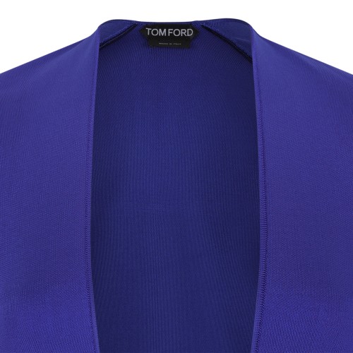 Tom Ford Purple Deep V-Neck Maxi Dress.