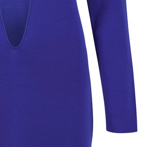 Tom Ford Purple Deep V-Neck Maxi Dress.