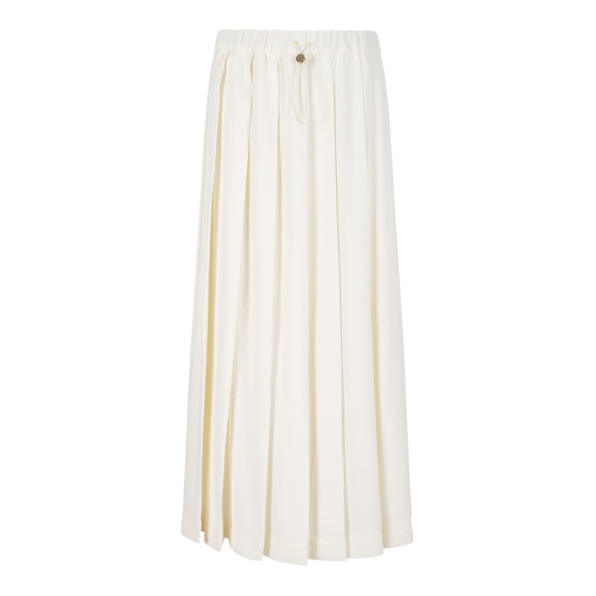 Fabiana Filippi White Pleated Midi Skirt.