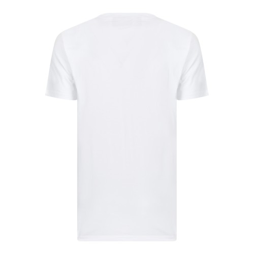 Philipp Plein White Cotton T-Shirt with Logo Patch.