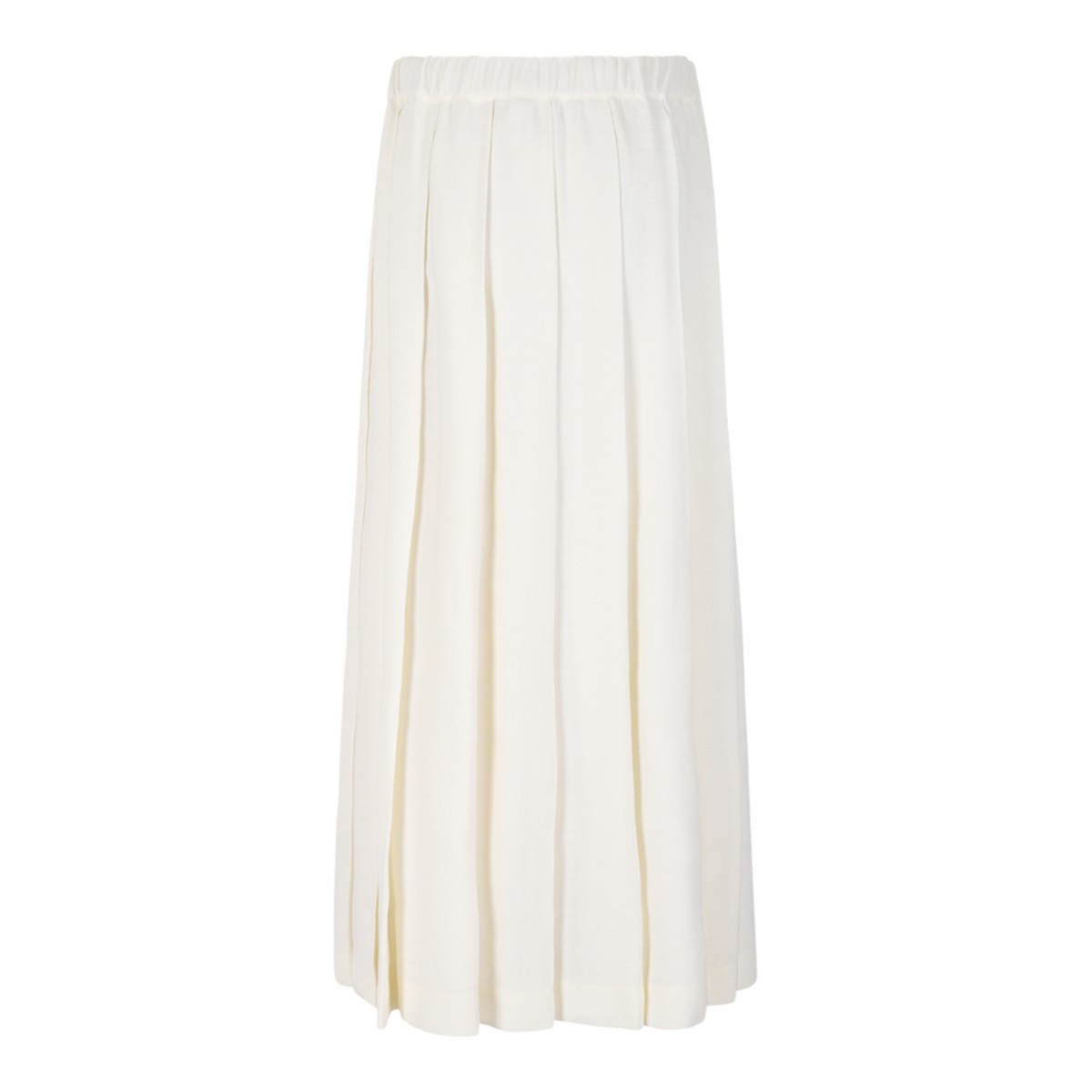 Fabiana Filippi White Pleated Midi Skirt.