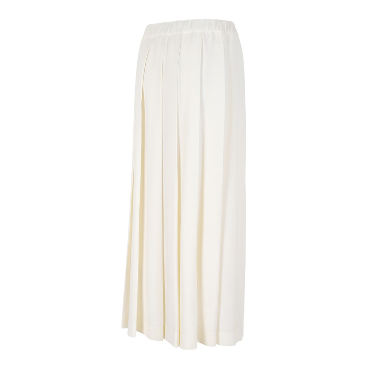 Fabiana Filippi White Pleated Midi Skirt.