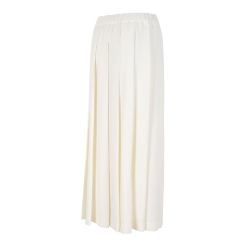 Fabiana Filippi White Pleated Midi Skirt.