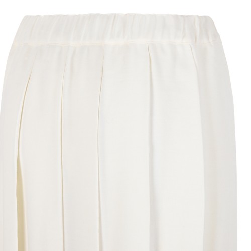 Fabiana Filippi White Pleated Midi Skirt.