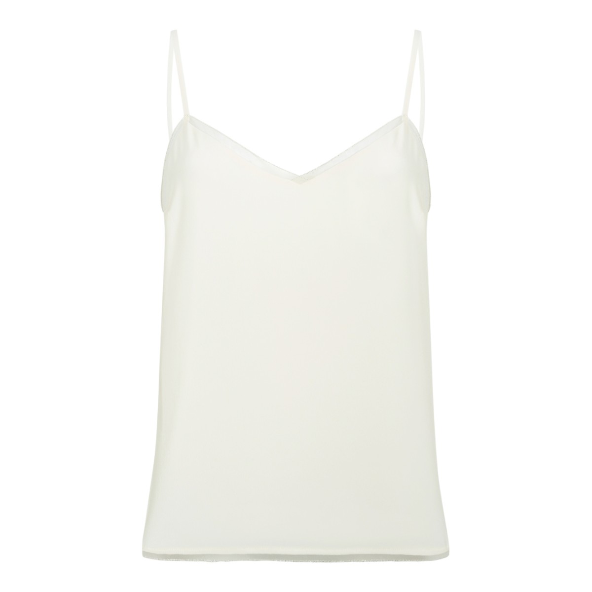 Fabiana Filippi Cream Silk Camisole Top.