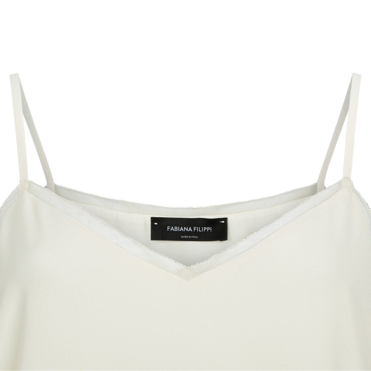 Fabiana Filippi Cream Silk Camisole Top.