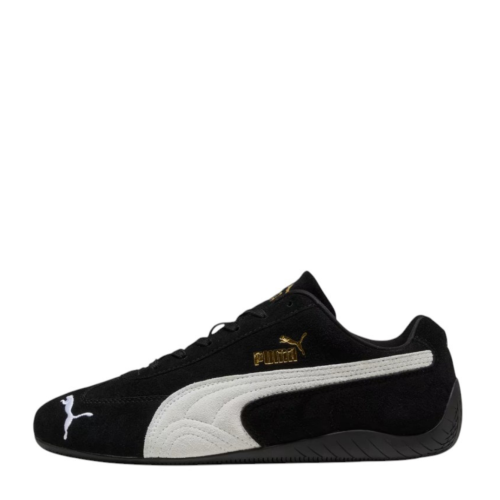Puma Black Suede Low-Profile Sneakers. 