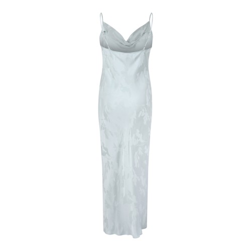 Calvin Klein Light Blue Satin Slip Dress. 2