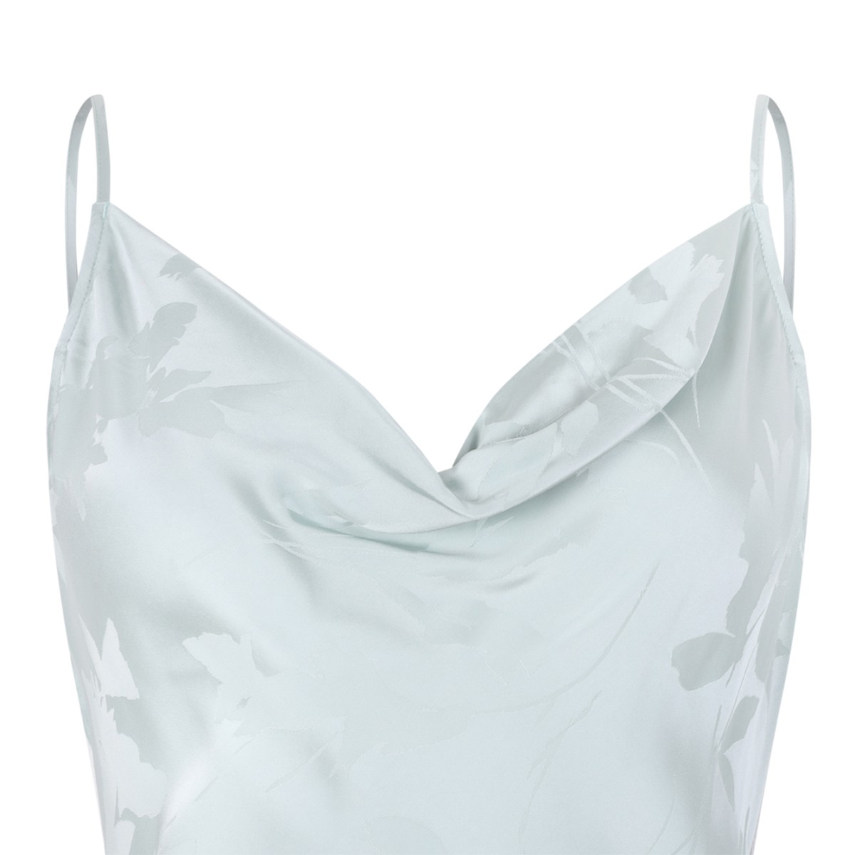 Calvin Klein Light Blue Satin Slip Dress.