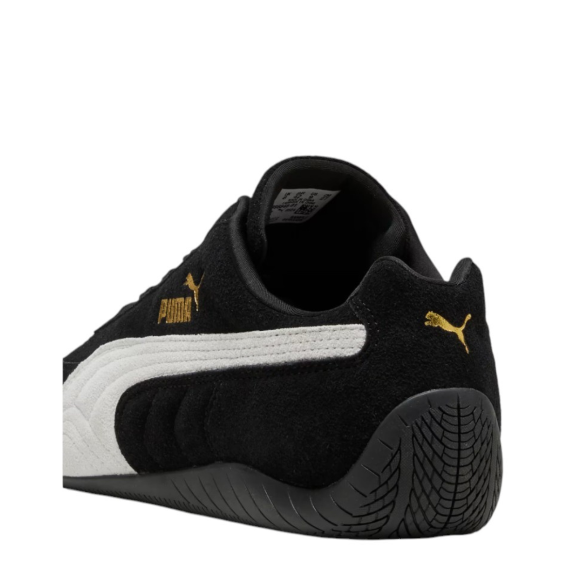 Puma Black Suede Low-Profile Sneakers. 
